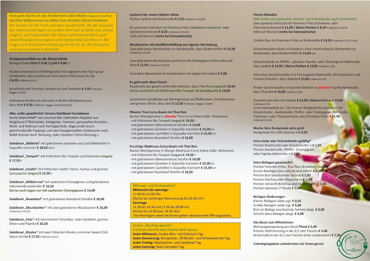 Menu Mühlengasthof Zum Weißen Rössel-1